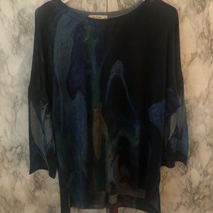 Jess & Jane impressionist print blouse tunic
